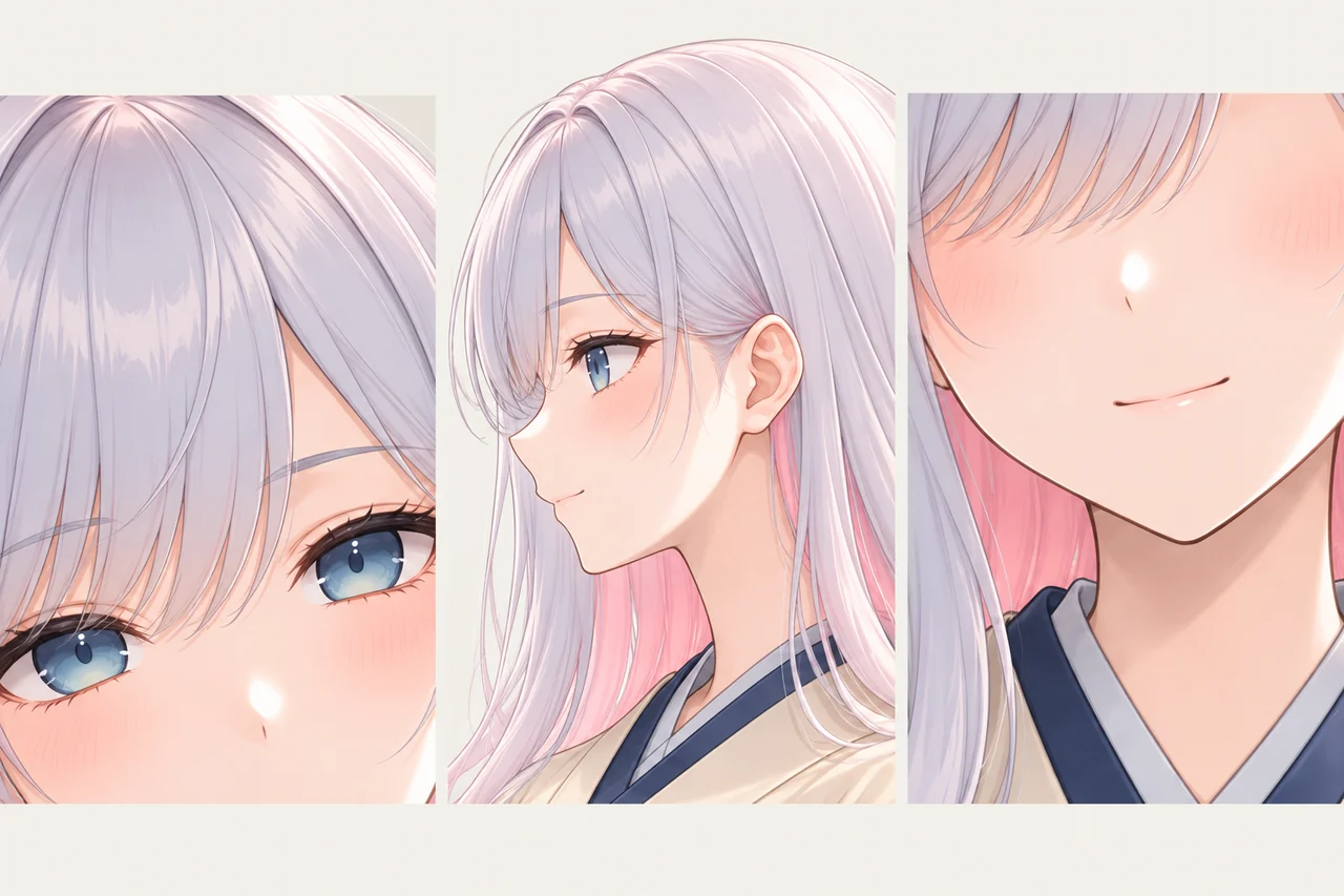 Ⅰ Identity — Front, side and back, face detail, colour list and ID page